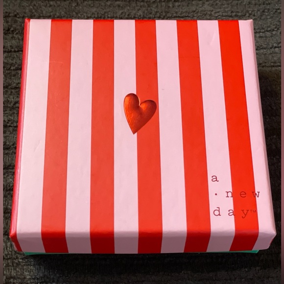 Heart Pendant Necklace - 14K Gold Dipped Cubic Zirconia - Gold & Pink- A New Day - Picture 8 of 16